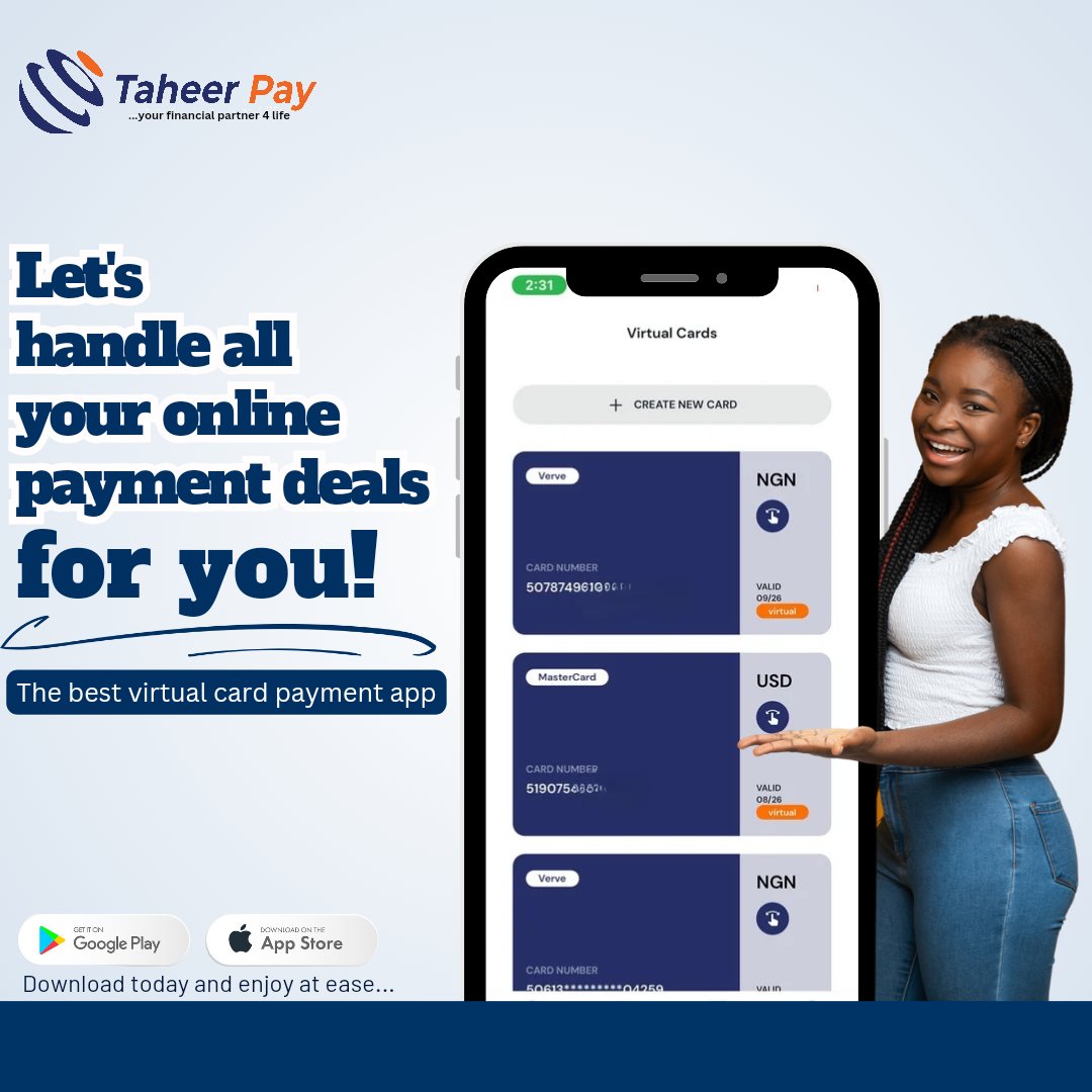 Let Taheer Pay take the wheel 🚀💳 Handle all your online payments hassle-free! Create a virtual card with us and enjoy lightning-fast transactions. #TaheerPay #SwiftPayments