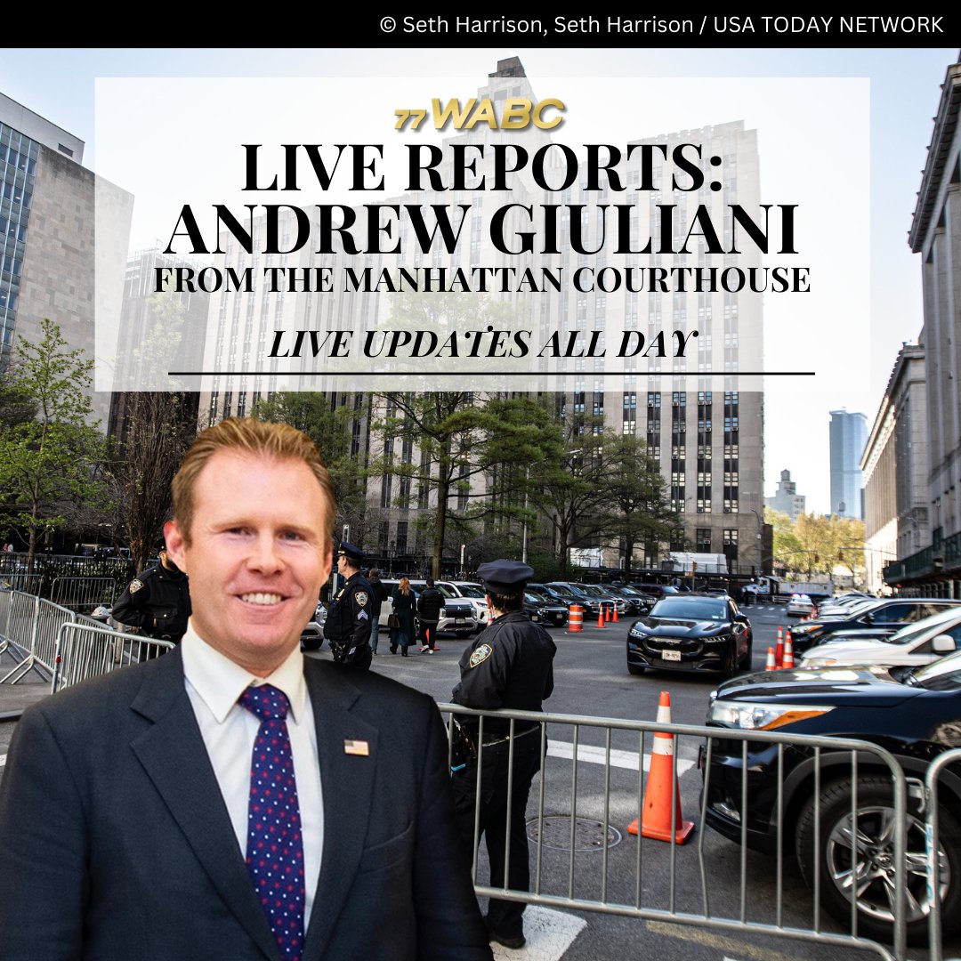 LIVE REPORTS: @AndrewHGiuliani will provide live on-air updates from the Manhattan Courthouse!

Listen to 77 WABC all day long on wabcradio.com or on the 77 WABC app!