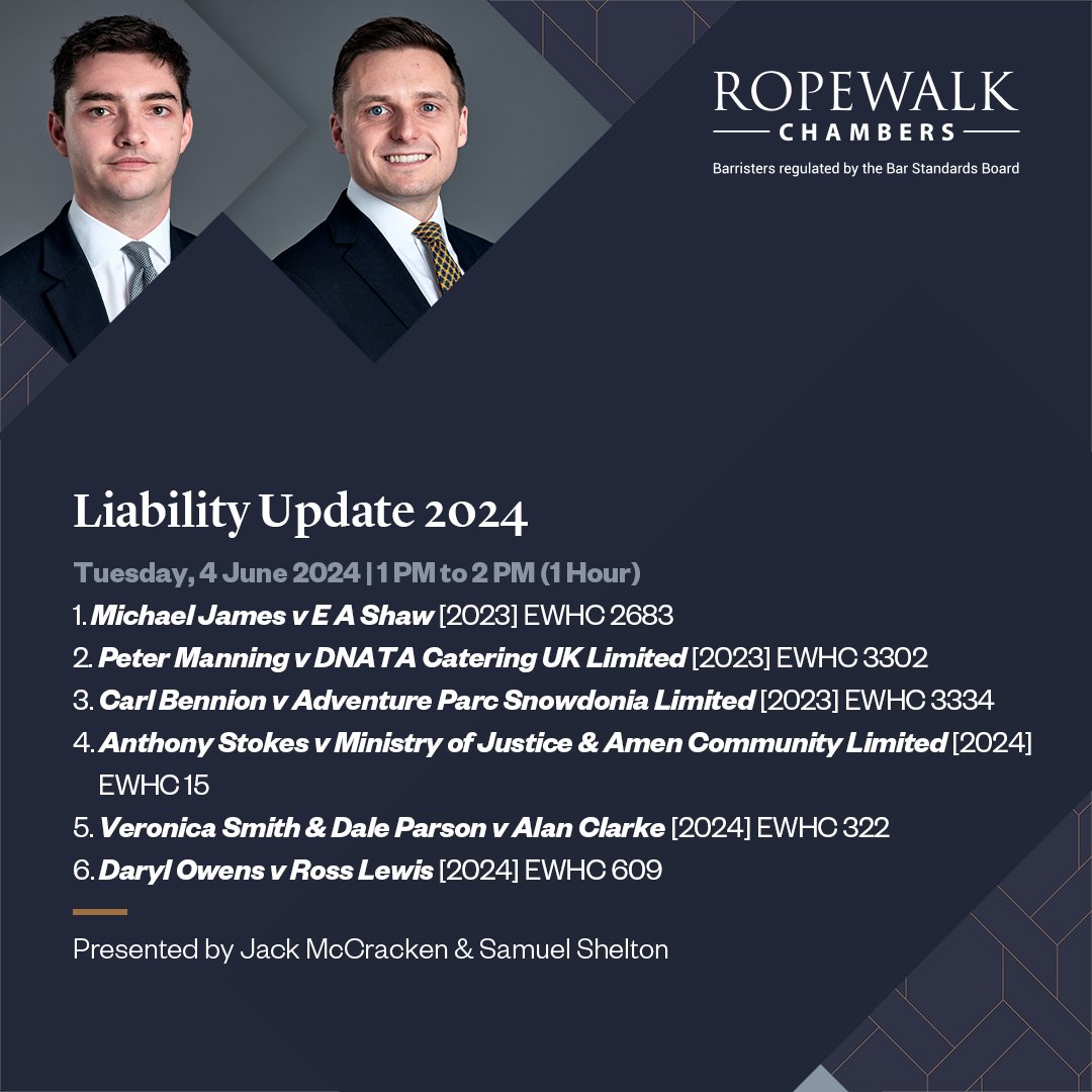 💻 Register now for our Personal Injury Litigation Webinars 2024 📣

Our annual series returns covering a range of #PersonalInjury topics, hosted by our Personal Injury team.

For full details and to register: bit.ly/PIWebinars2024