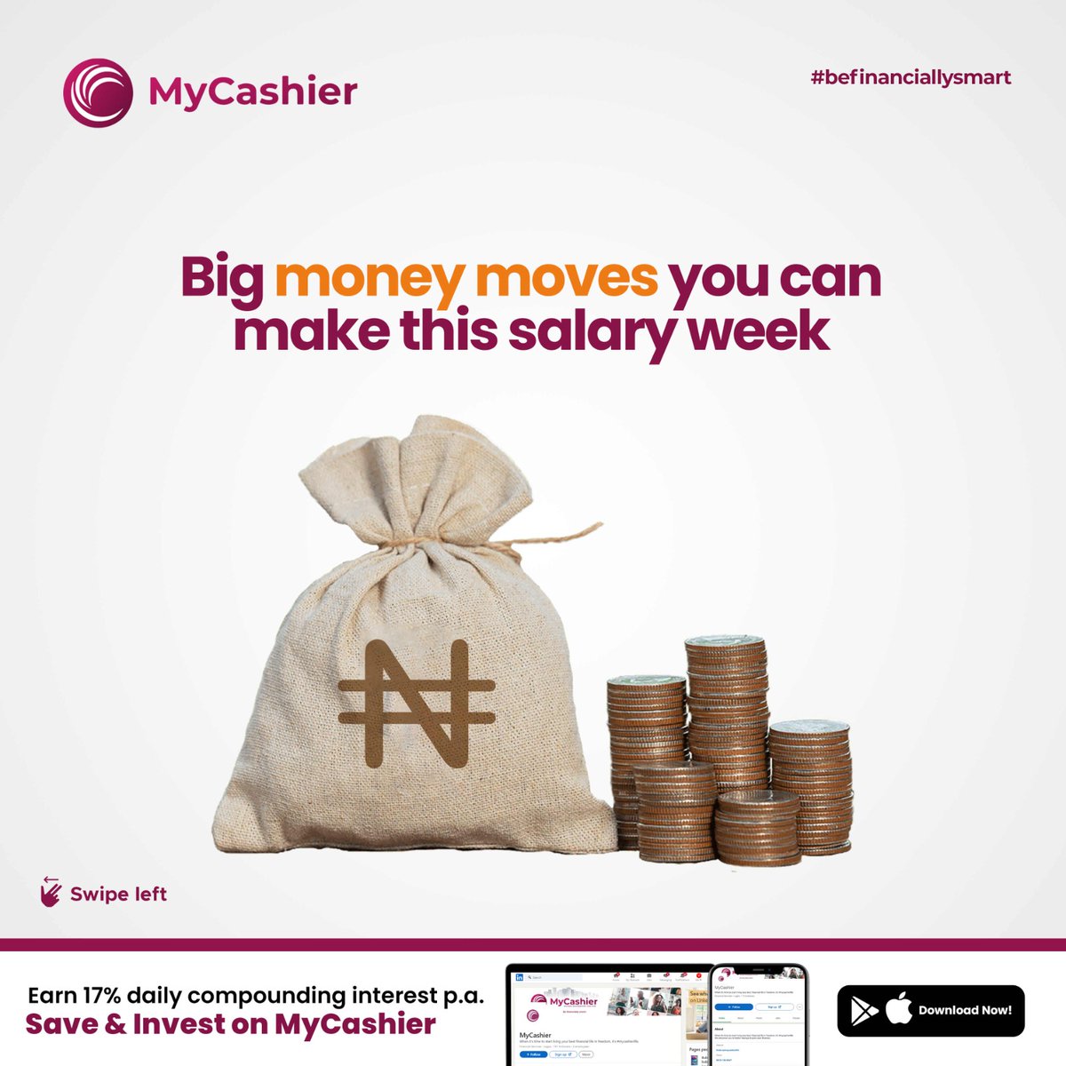 It’s another salary week and there is no better time to make money moves that will impact your finances in the coming month.

Swipe to see some money moves you can take this week to up your savings game 👉

#Salaryweek #mycashierlife #Savings #Goals