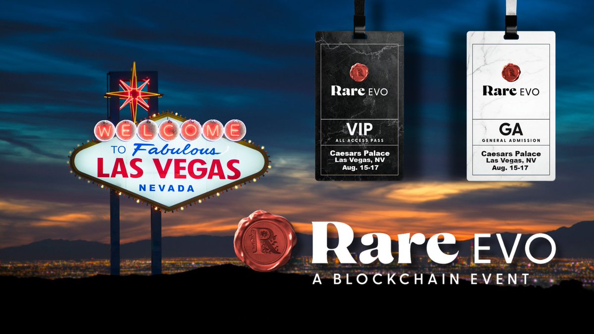 There's still time to secure your spot for #RareEvo24 Explore all that Blockchain has to offer with tons of Speakers, Exhibitors, Special Guests, Seminars, and Entertainment. August 15-17 at the beautiful @CaesarsPalace Now #ThatsRare rareevo.io/buy-tickets