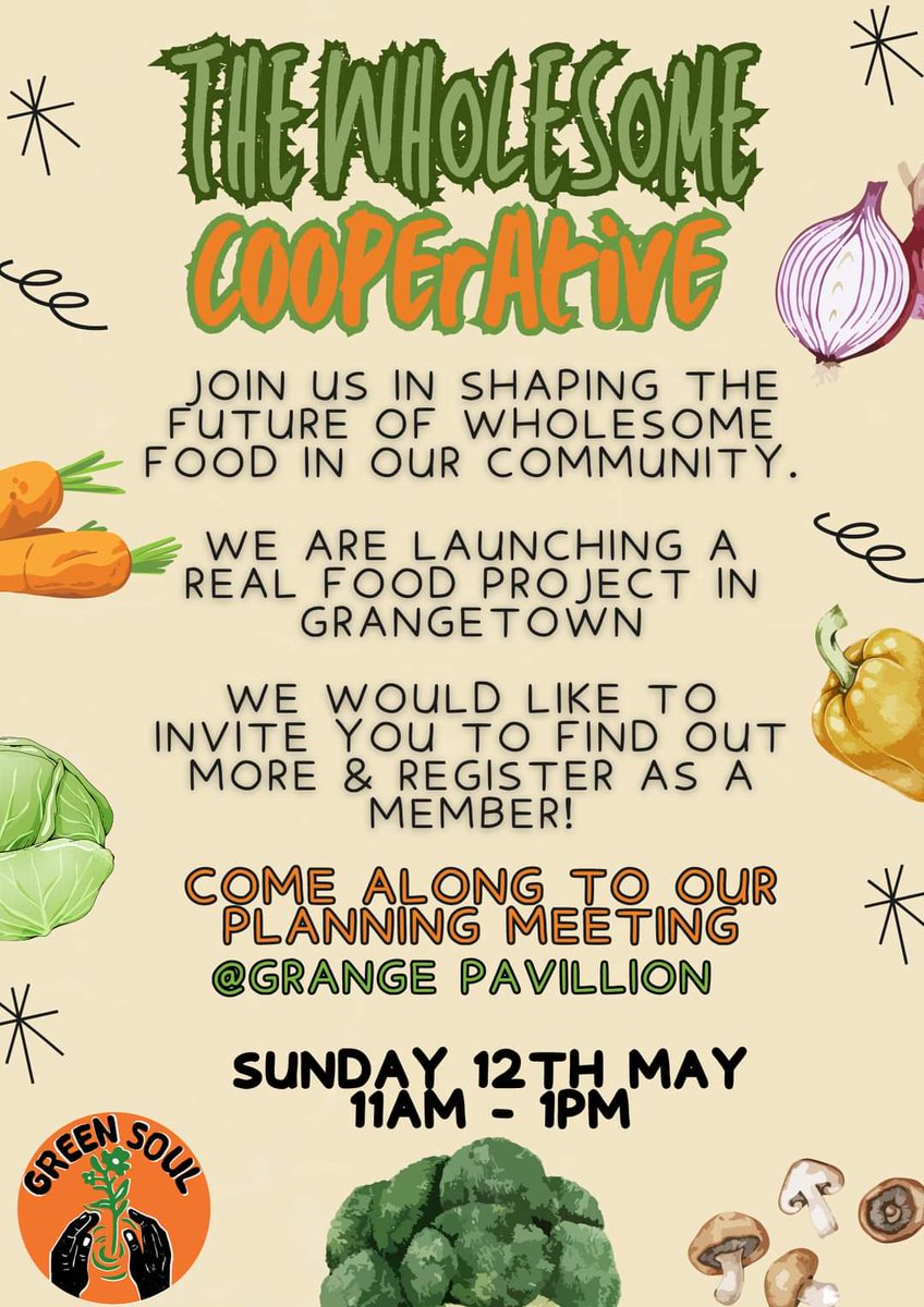 Green soul is launching a community food project in Grangetown. They will be planning a weekly food cooperative and will run various events over the year all related to good food and wellness in our community.