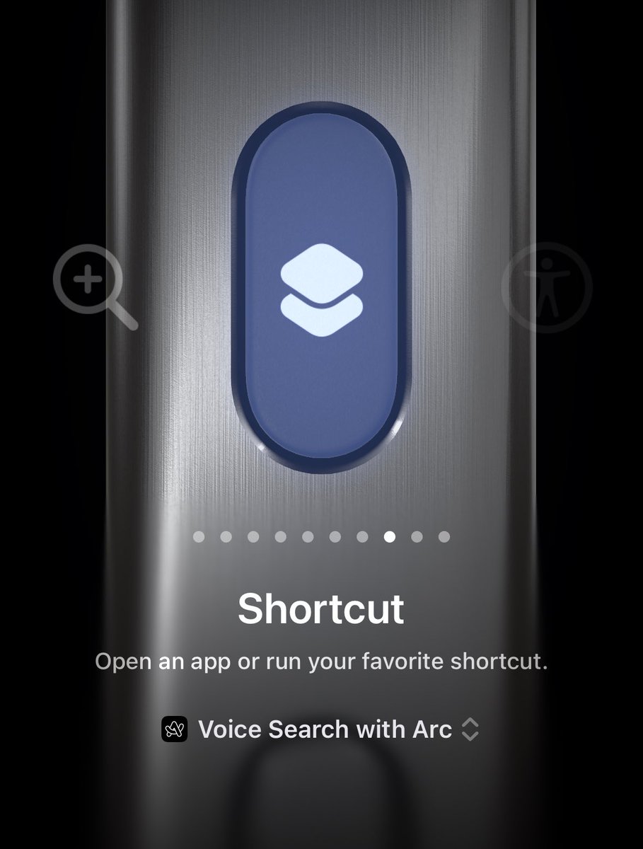 sh*t just got real you can assign arc’s new voice search to the action button