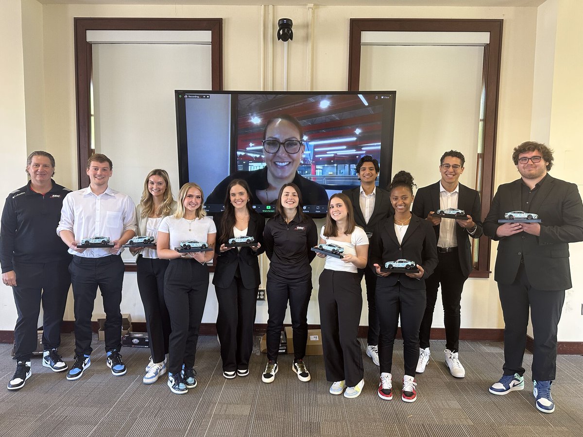 ✨ Class spotlight ✨ Livis Freeman's 'MEJO 377: Sports Communication' class partnered with 23XI Racing to give students the opportunity to form mini-communications firms that competed for 23XI's contract as a client. Thanks to 23XI for providing this experience for our students!