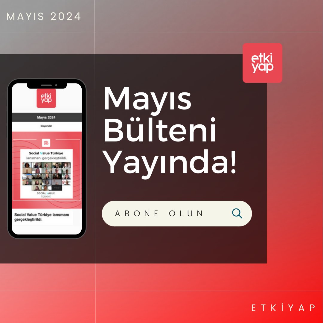 Nisan ayında gerçekleşen etkinliklerden, yayınlanan bloglarımıza; ayın öne çıkan haberlerinden, Mayıs 2024 gündemine: #Mayıs bültenimiz yayında. Bülteni incelemek için: mailchi.mp/etkiyap/mayis-… #etkiyatırımı #impactinvesting #newsletter #bülten