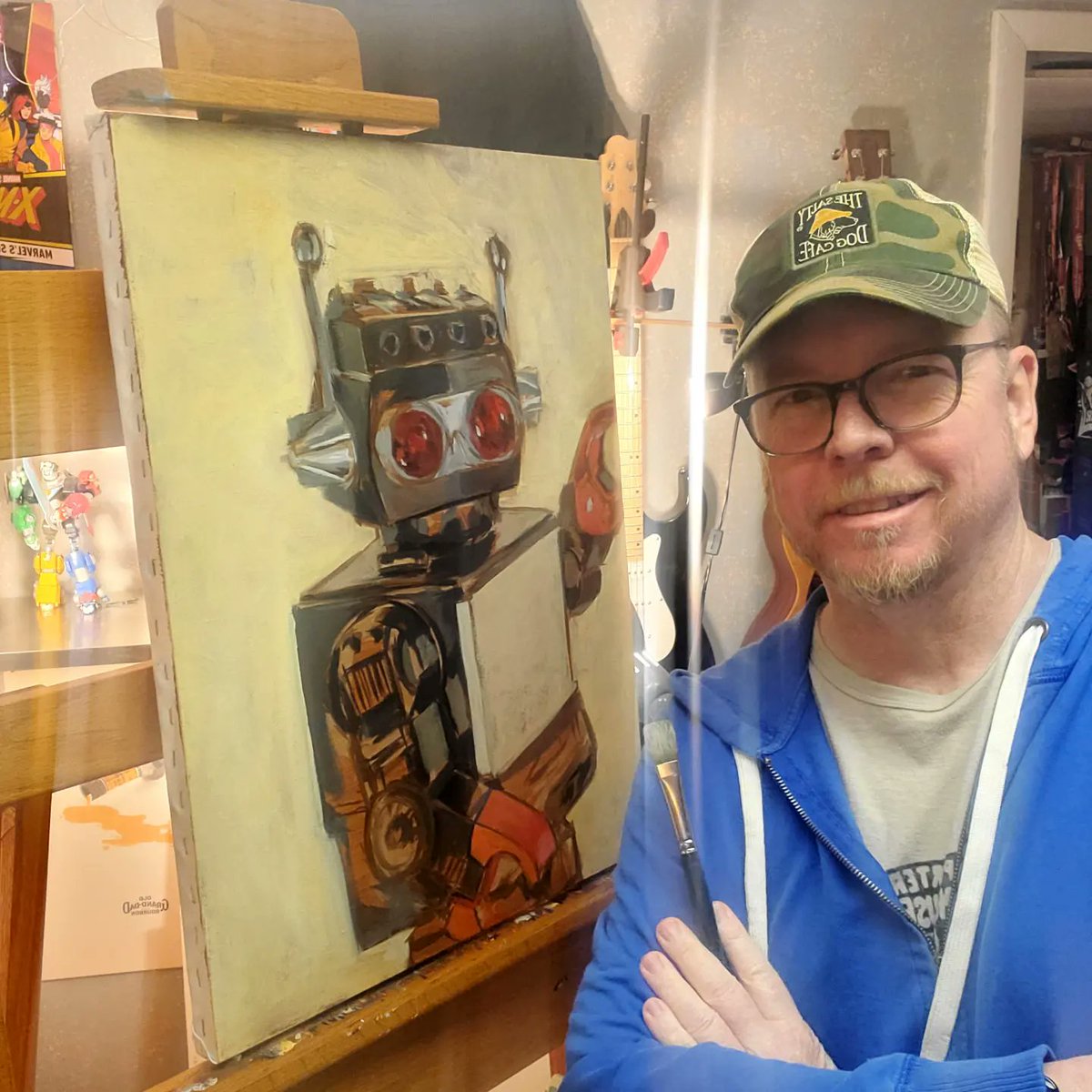 What does this painting make you feel?

For me, this series of paintings featuring robot toys evokes a strong sense of nostalgia.

This brings back memories of my own youth and the toys I had—or wished I had.

#robot #toycollector #oilpainting #oiloncanvas