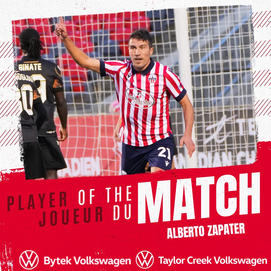 Voted by the Fans 🗳

Yesterday's Player Of The Match Alberto Zapater 🐂👏✅

Presented by @BytekVW & @taylorcreekvw 🚗💨

#ForOttawa | #PourOttawa
