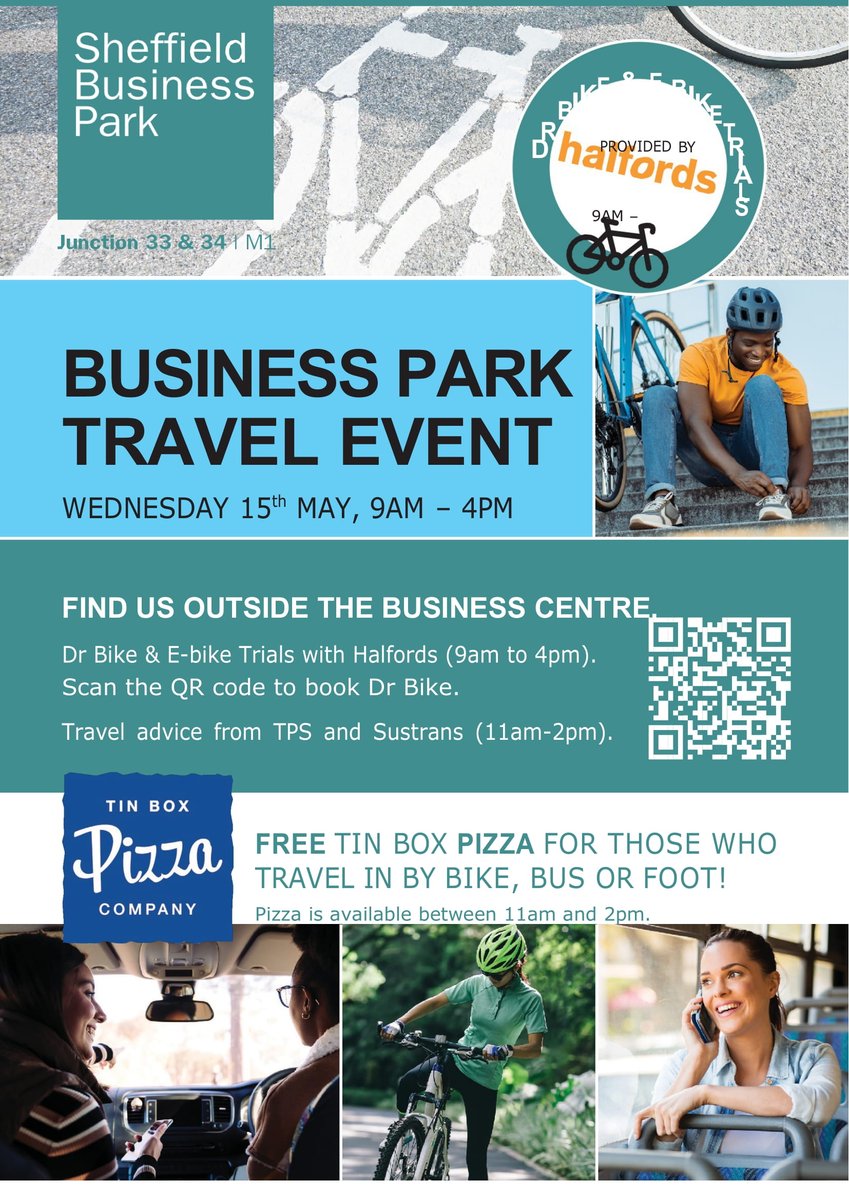 📷 Travel Event.. 15th of May!
Join us for travel advice, Dr Bike &amp; E-Bike trials! 📷
Free Tin Box Pizza 📷 for everyone who travels in by bike, bus or foot! Limited Availability
