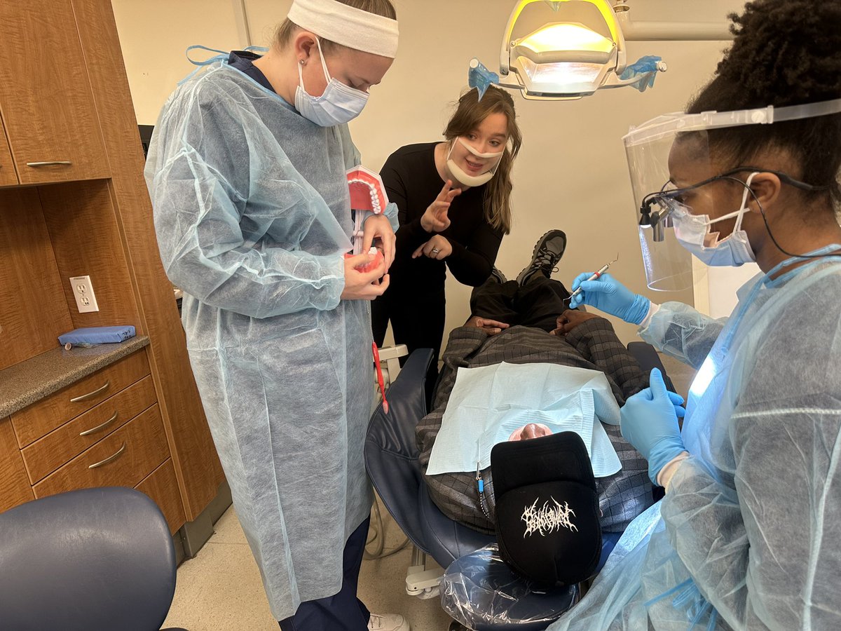 On Saturday April 27, CCBC hosted “Deaf Dental Day.” Students from the Dental Hygiene Program and the ASL Interpreting program worked together to provide services to the local deaf community. Learn more about CCBC’s Dental Hygiene program at ccbcmd.edu/Programs-and-C… #ccbcmd