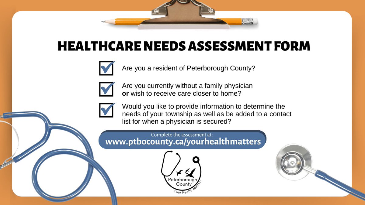 ☑️ Are you a resident of Peterborough County? ☑️ Are you currently without a family physician or wish to receive care closer to home? Please visit ➡️ ptbocounty.ca/yourhealthmatt… to learn more and complete the form today!