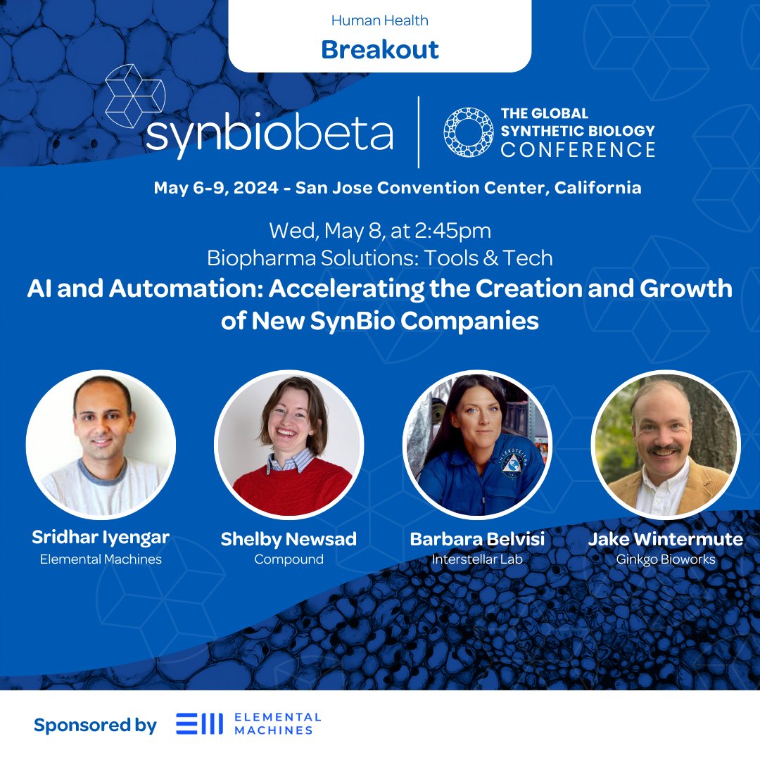 With nearly every #synbio company being powered by #computation and #AI experts, the barriers to founding and scaling new companies have fallen dramatically. Join this session at #SynBioBeta2024 to explore the profound implications of this paradigm shift, not only within…