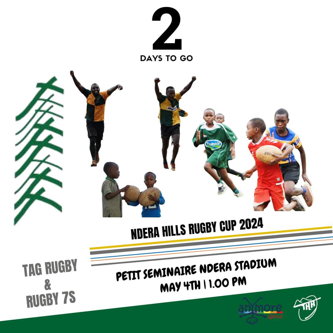 🚨 Just 2 days until the Ndera Hills Rugby Cup 2024! 🏆 

#bikore #dukinerugby #1000HillsRugby #RwandaRugbyLeague #sportsmanship #cerviziocivileuniversale #Volontariato  #boysandgirls #Rugby #Rwanda #Kigali #values #bikore10 #RwaRugby #RugbyAfrique