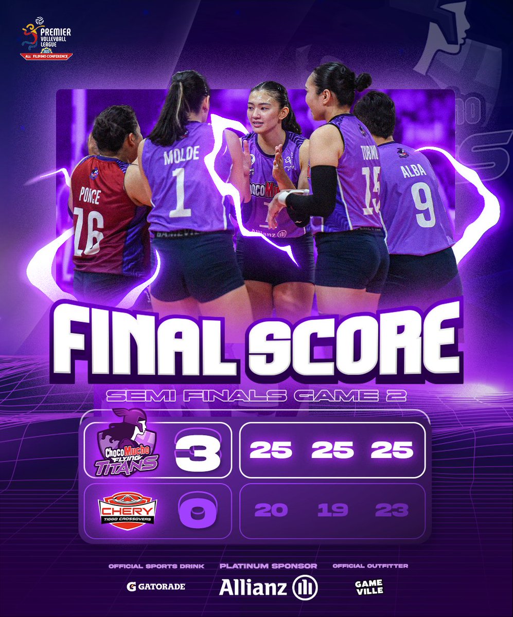 The Choco Mucho Flying Titans go into overdrive against the Chery Tiggo Crossovers, winning in 3 straight sets! It's a complete team performance from offense to defense; everything is working well for the team!

#ChocoMucho #CMFT #TitanPride #PVL2024