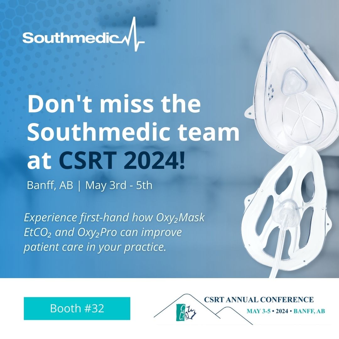 SouthMedic_Inc's tweet image. And don’t miss Chris' presentation during the Industry Education Session on Saturday, May 4th, where he will discuss "Revolutionizing Procedural Sedation: Oxy2Mask EtCO2 + Oxy2Pro".

We look forward to meeting you in Banff, AB.

#CSRT #CSRT2024 #60thAnnualCSRT #respiratorytherapy