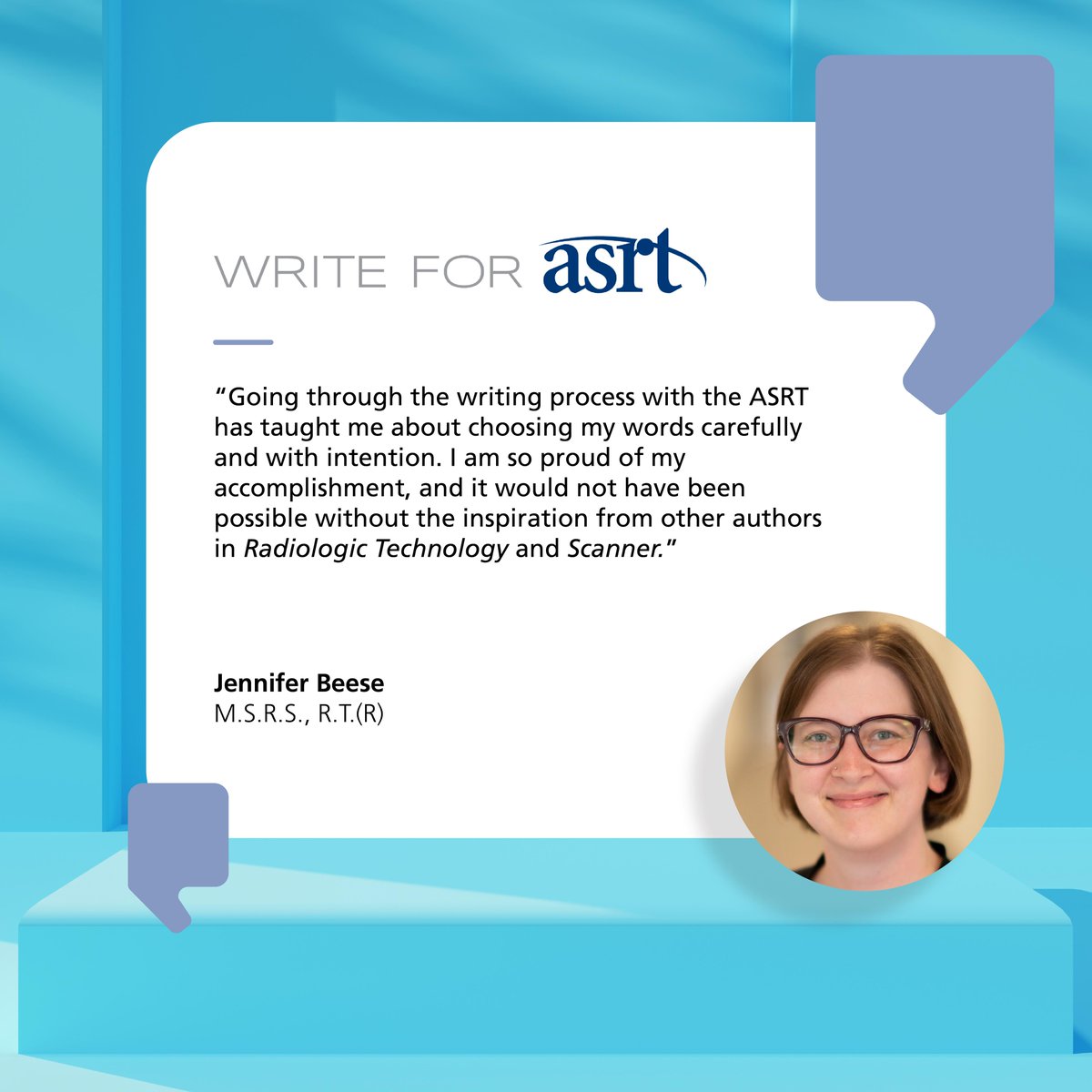 Interested in writing, but not sure where to start? The ASRT staff are here to help, visit this link: asrt.org/main/news-publ….