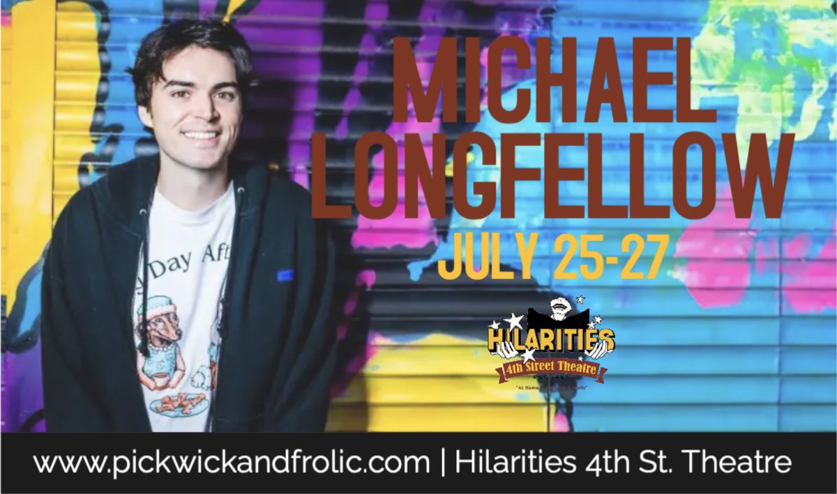🚨JUST ANNOUNCED🚨 @Longfellowww will be at Pickwick & Frolic July 25-27! 🎟: pickwickandfrolic.com/2024/02/michae…