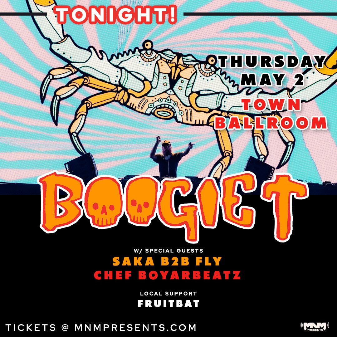 Tonight! 140 Warriors ⚔️ @boogietmusic w/ @soundslikesaka B2B @flybassmusic + @chef_boyarbeatz + #Fruitbat 🛡

Live at @townballroom
Last call eventlink.to/140warriors 🤺