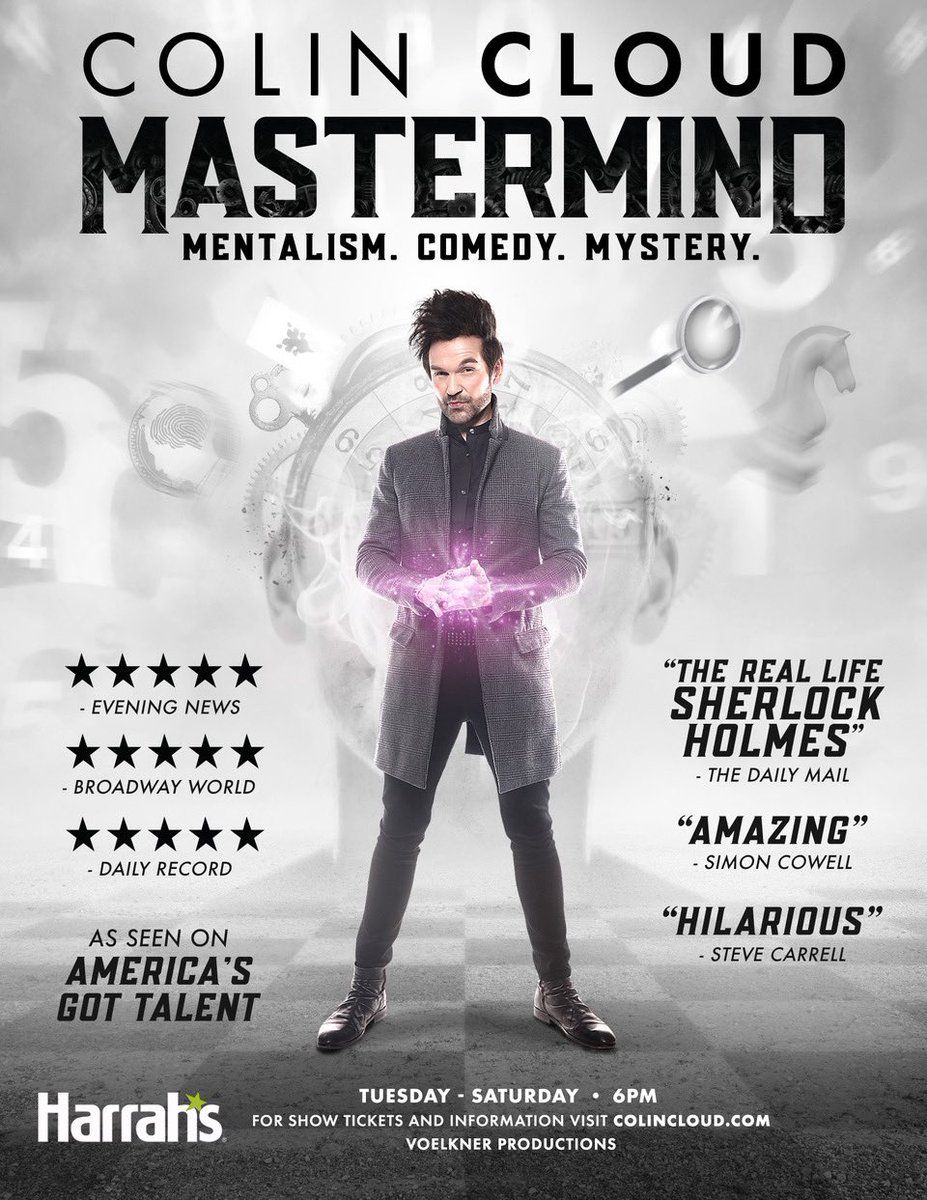 🔥♟️COLIN CLOUD: M A S T E R M I N D 🧠💥 Opening July 2nd - Harrah’s Cabaret Theatre - 6pm 🎫: ColinCloud.com (link in bio) #colincloud #mastermind #lasvegas #vegas #usa #mindreader #mindreading #mentalist #mentalism #comedy #comedian #magic #magician #mystery…