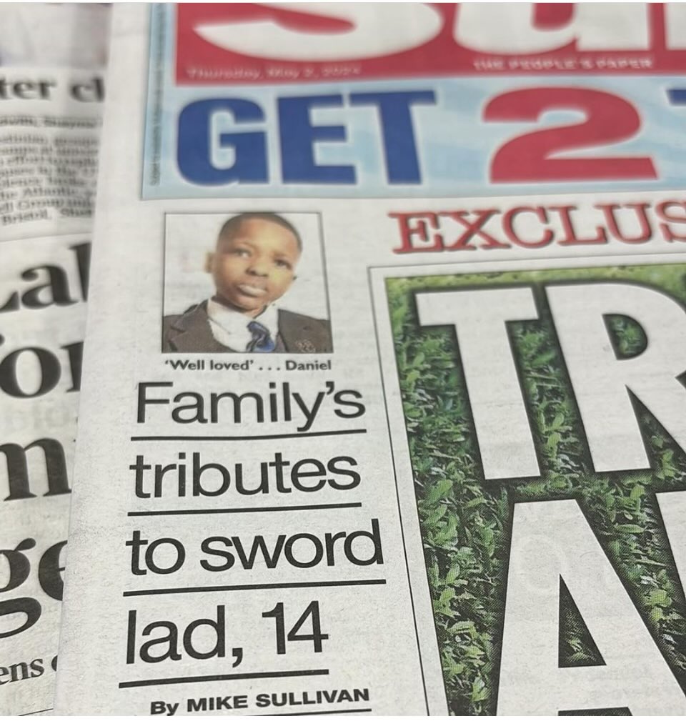 “Sword Lad” ? 
Even an innocent child’s death gets mocked by @TheSun  
#dontbuythesun