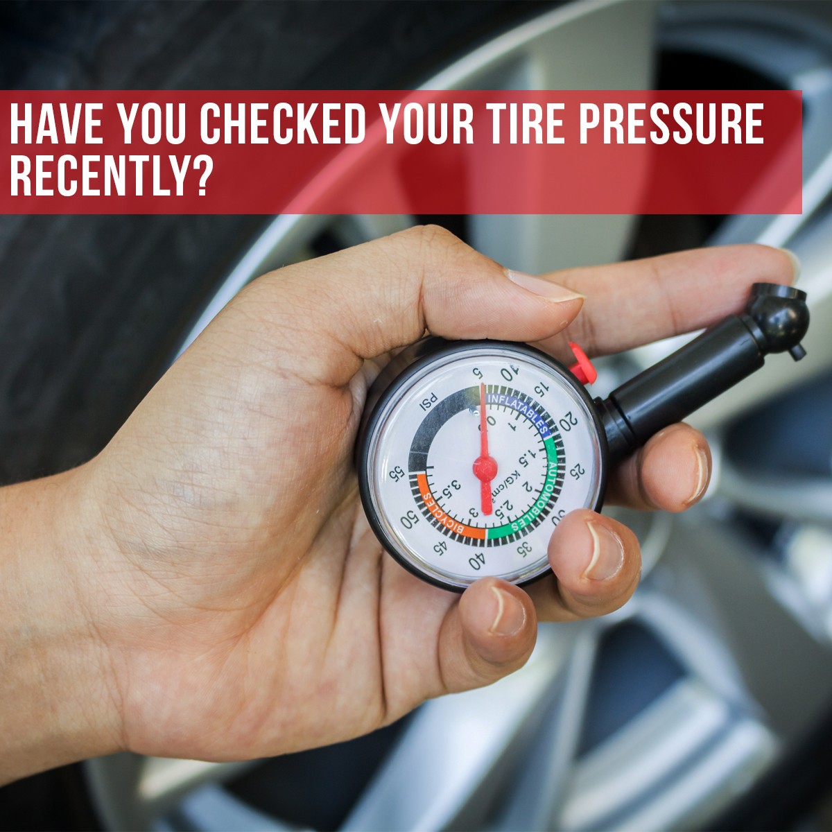 Is one of your tires looking flat? Stop in and we can check the tire pressure and fill it up! #MontanaTireDist
