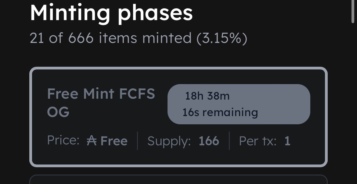 Free Mint will last for 18hrs. Chill and MINT