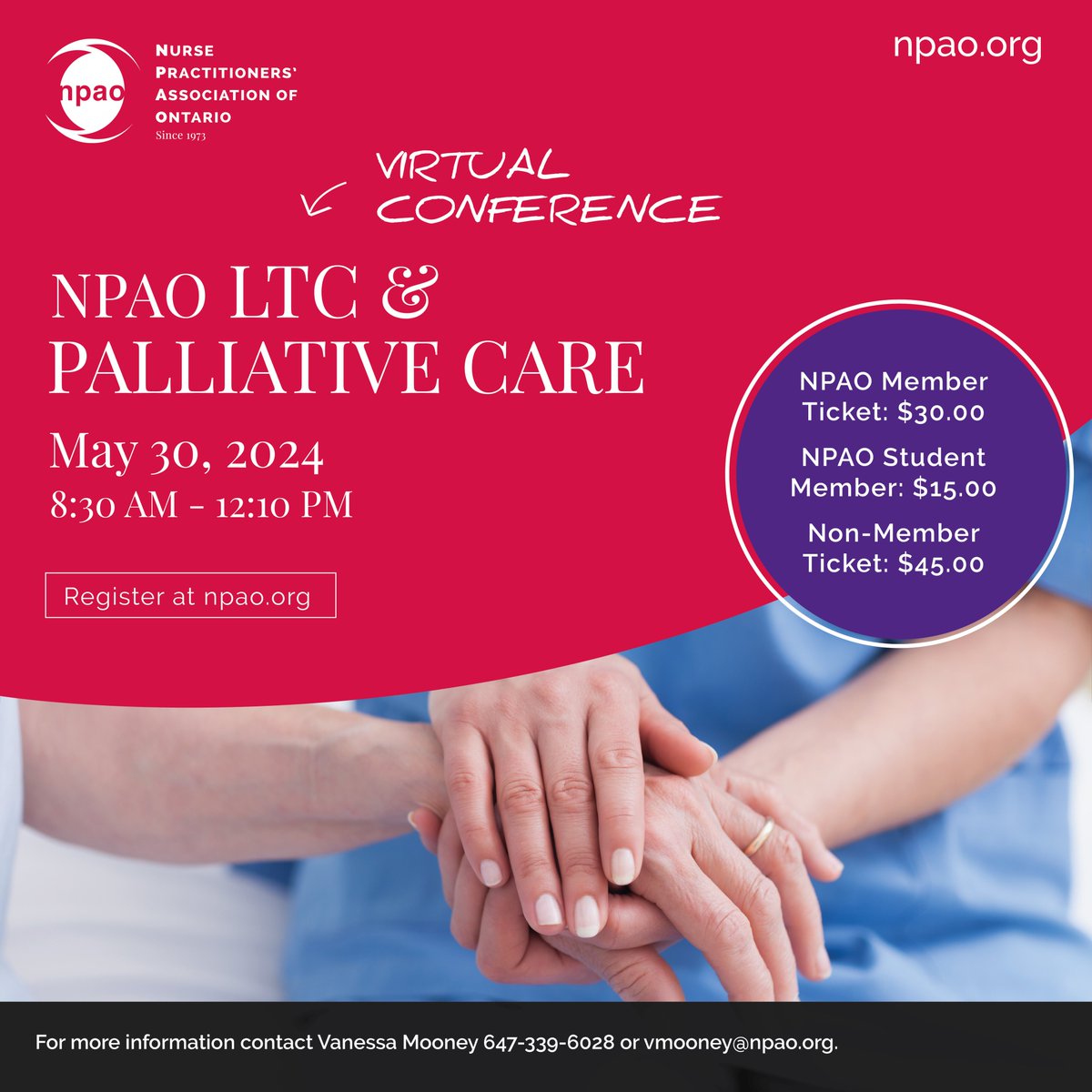 Join us for the Long-Term Care & Palliative Care Virtual Conference on May 30! Expand your knowledge, network with experts, and elevate your practice in LTC and Palliative Care. Register now for this enriching virtual event npao.org/.../long-term-…