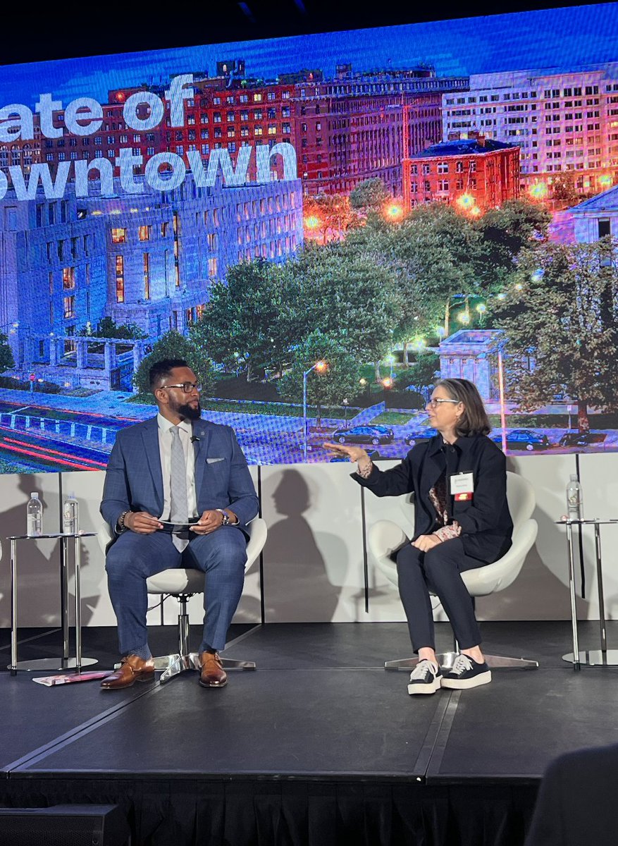 The 2nd discussion of the #StateofDowntown was centered around the potential of Downtown DC. 'We’re incredibly excited about the energy we can bring to downtown but also the experience we’ll be able to provide to our guests with the arena transformation” - Monica Dixon, @MSE