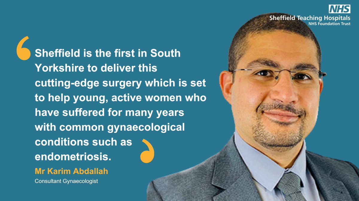 The first robotic-assisted hysterectomies for #endometriosis were led by our very own Consultant Gynaecologist Mr Karim Abdallah, who said the surgery will benefit young, active women who have suffered for many years with debilitating yet non-cancerous conditions of the womb 🔽