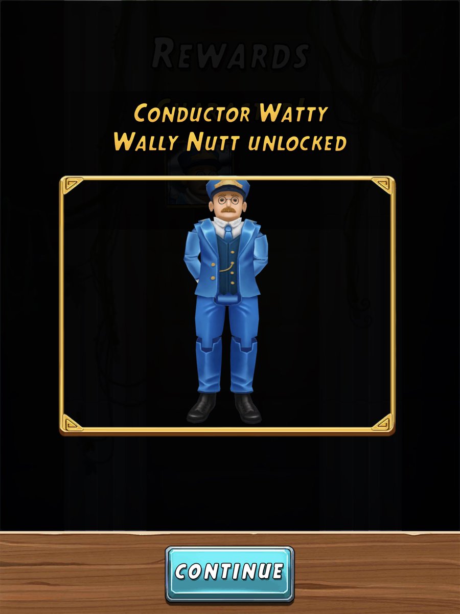 Just unlock the Conductor Watty costume for Wally Nutt Character from Temple Run 2 game on this Thursday Evening May 2 of 2024 today (🇻🇳 time zone) ☺️🚂😊
•
#TempleRun2 #TempleRun2Costume
#WallyNutt #ConductorWatty
#TempleRun2Character #RandomContent