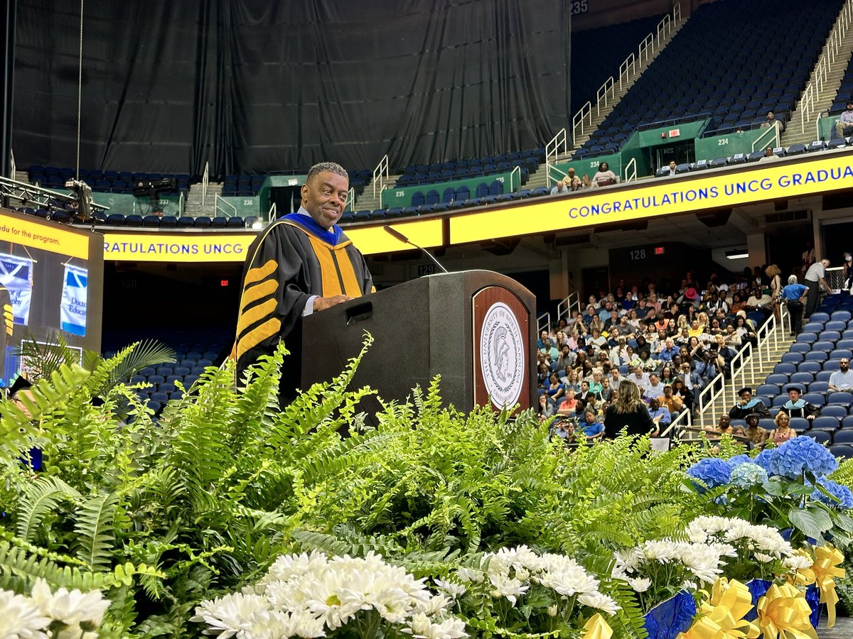 “Today, this morning, this moment. Live in it.”

A reminder from @UNCGChancellor to today’s graduates to enjoy the moment and recognize all the hard work they’ve accomplished to make it to this day.
#UNCGGrad #UNCGWay