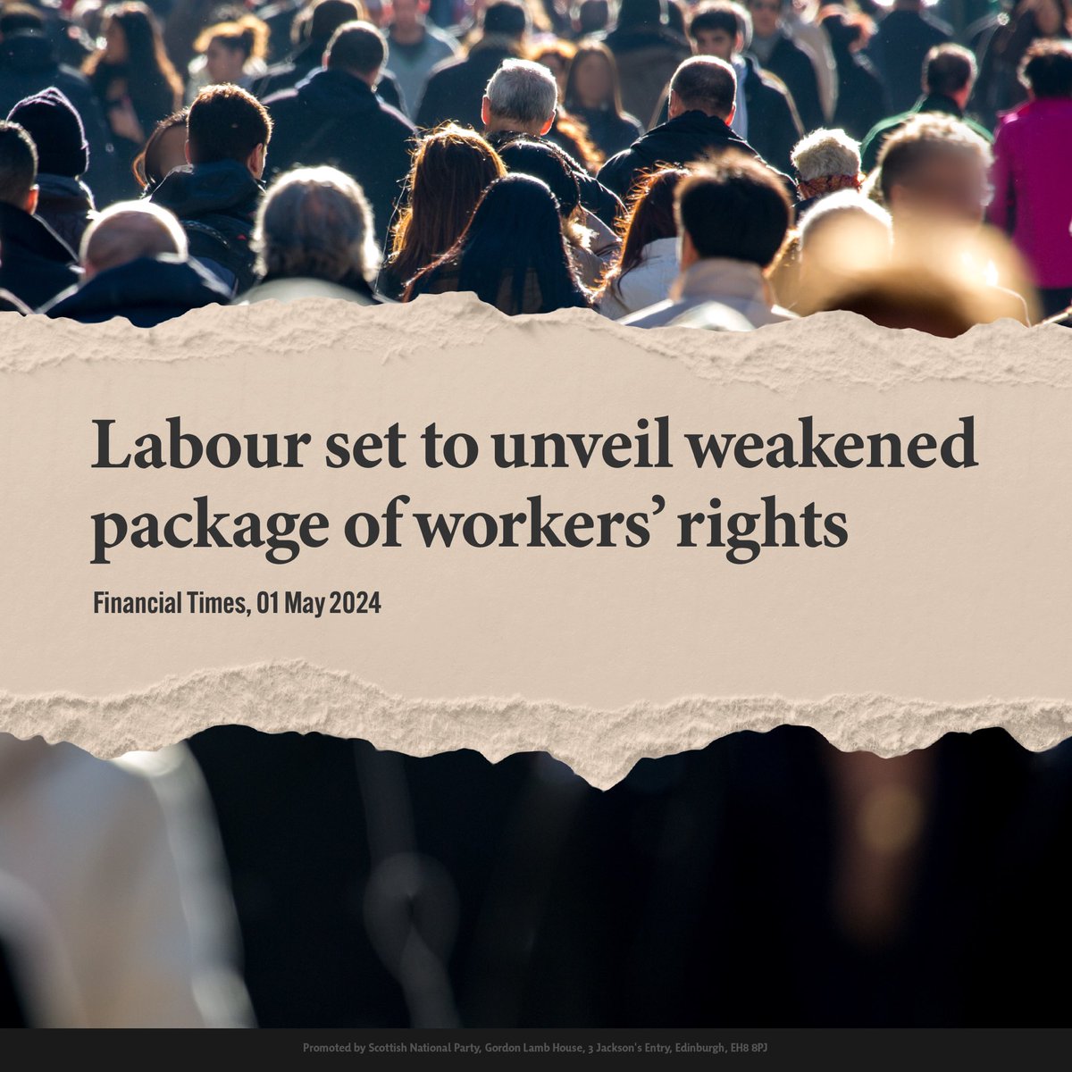 🥀 Having dumped their pledges on everything from public services to green investment, Labour are now ready to u-turn on workers’ rights. 🏴󠁧󠁢󠁳󠁣󠁴󠁿 Scotland’s workers deserve better than watered down reforms by a Labour Party chasing Tory policies.