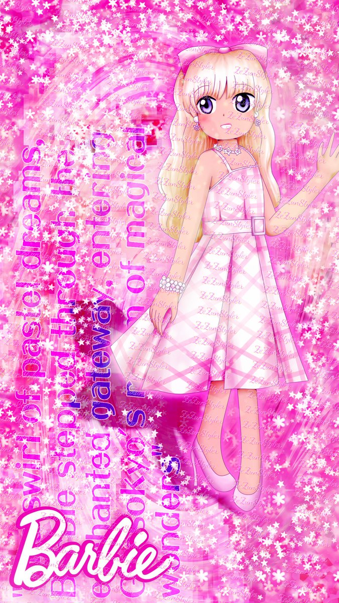 Barbie in the style of EoSD 
#東方Project | #touhouproject  | #ZUN絵 | #ZUN絵風 | #Barbie | #Barbiemovie | #digitalartwork