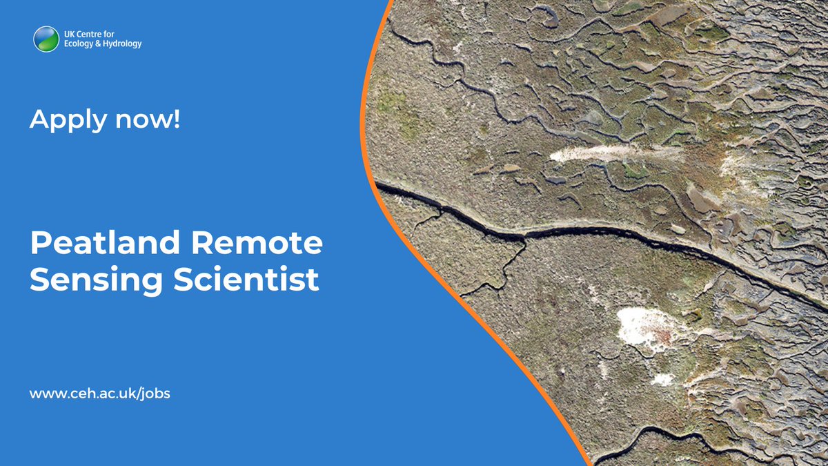 📢#HiringNow! We're seeking an experienced Peatland Remote Sensing Scientist to join our team. 

Apply your remote sensing expertise to develop our understanding of peatlands, croplands & coastal habitats such as saltmarshes & sand dunes.

Apply here: ceh.wd3.myworkdayjobs.com/CEH_Careers/jo…