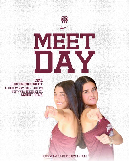 MEET DAY CIML Conference Meet 📍 Ankeny Stadium 🕓 4:00 pm jumps, 4:15 pm throws, 4:30 running events 📊 results.aatiming.com/meets/30830 #FaithOverFear @anniesmith968 @MaroonCrew @DCHSMaroons