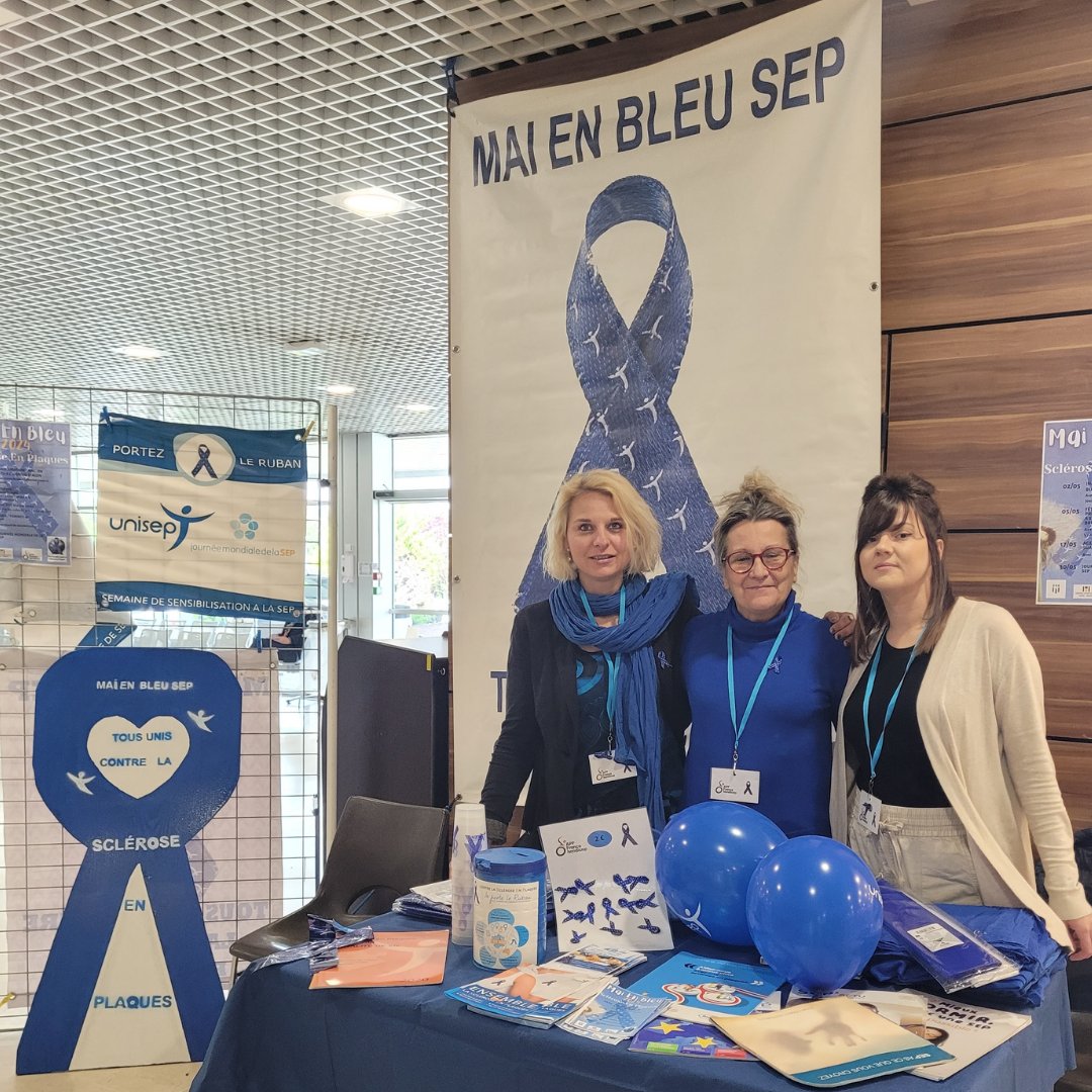Centre Hospitalier Agen-Nérac (@hopitalagen) on Twitter photo *⃣ Mai en bleu *⃣
Pour lancer ce mois de sensibilisation à la Sclérose en plaques (SEP), les bénévoles de <a href="/apf47/">APF France Handicap Lot-Et-Garonne</a> ont choisi d'intervenir auprès des usagers du Centre Hospitalier.
Merci à eux pour cette journée d'échanges et d'information. *⃣ Mai en bleu *⃣
Pour lancer ce mois de sensibilisation à la Sclérose en plaques (SEP), les bénévoles de <a href="/apf47/">APF France Handicap Lot-Et-Garonne</a> ont choisi d'intervenir auprès des usagers du Centre Hospitalier.
Merci à eux pour cette journée d'échanges et d'information.