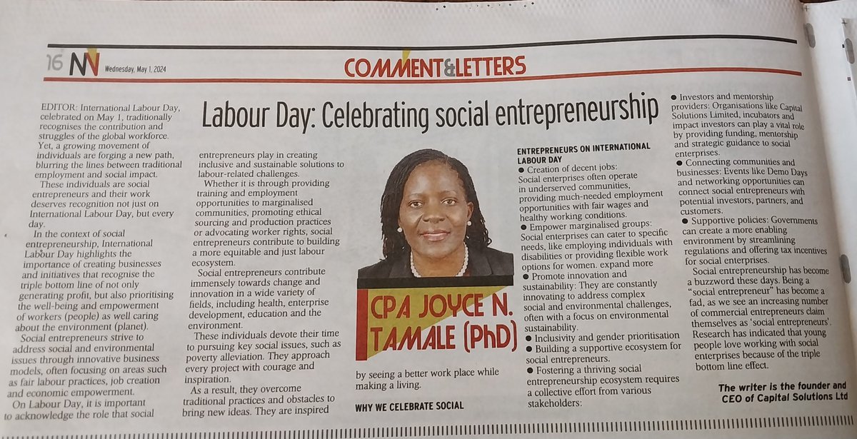 Thank you, @joyTamale for articulating the benefits of #SocialEntrepreneurship. The commentary is timely. CUSP is happy to have partnered with @capitalsolns in the journey to equip #civilsociety with the knowledge & skills in this topic.
#FinancialSustainability
@EUinUG @BMZ_Bund