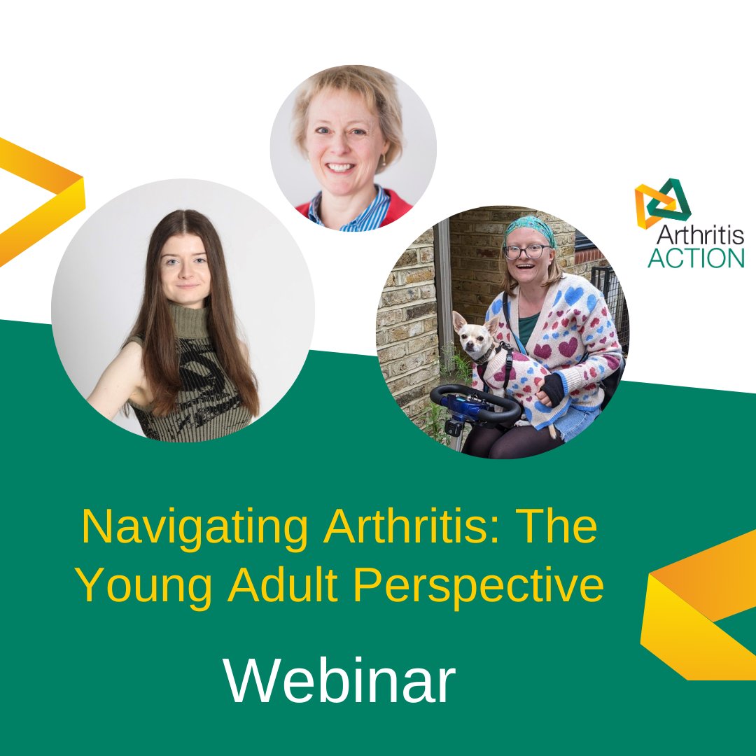 Get your tickets and join our upcoming webinar ‘Navigating Arthritis: The Young Adult Perspective' on Tuesday 14th May, 7.30pm, we will discuss what it’s like to live with arthritis at a younger age. Book here: ow.ly/JJ3K50RnPGj #HealthTalks #YoungAdultHealth #webinar