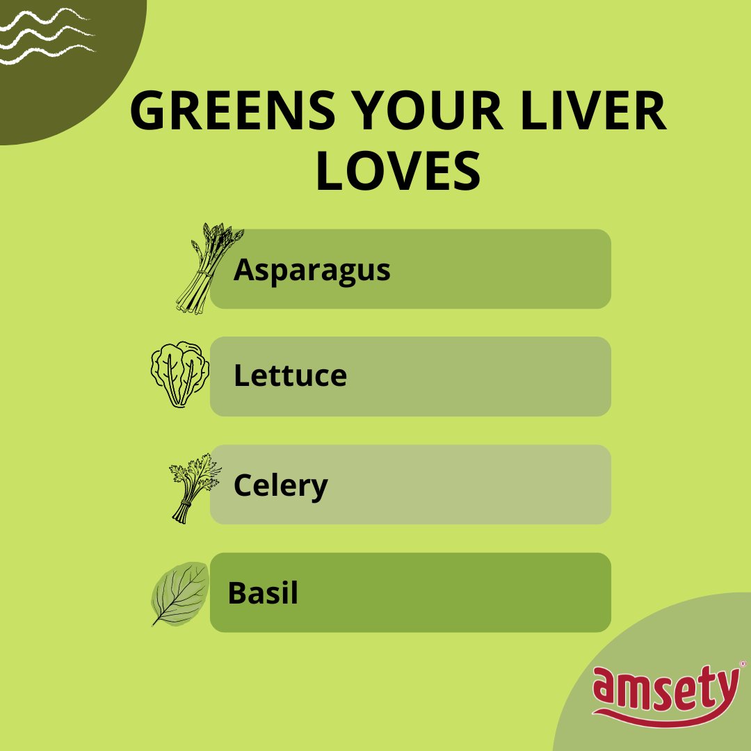 Welcome May, with a dash of greenery.
Here is how you can embrace the greenery around you this month and make it liver liver-healthy.

#Amsety #LiverMatters #LiverHealthyDiet #LiverHealthy #LiverHealth