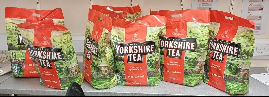 Comberton won a terms worth of tea for the maths department. How many people do you think are in the department? #coremaths