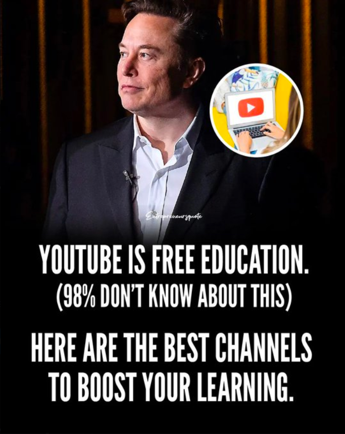 YouTube Is Free Educational. (98% Don't Know About This) Here Are The Best Channels To Boost Your Learning.