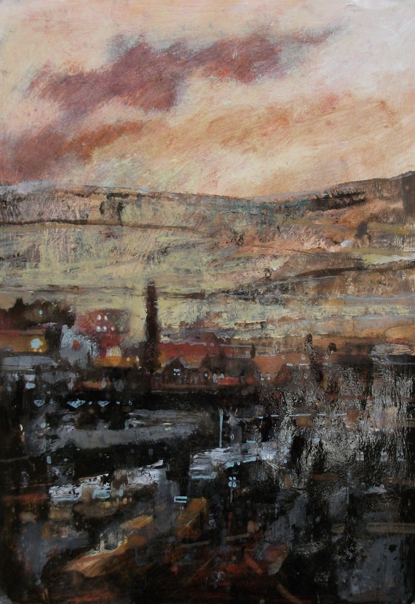 3358 Milltown acrylic and oil on paper 12x8 inches £80 unframed. If interested in purchasing please message me.
