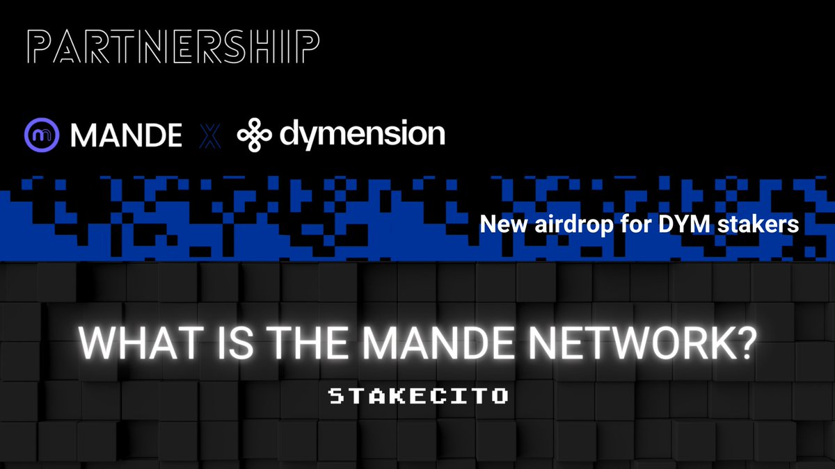 New Airdrop for DYM Stakers 🪂

An Overview of  @MandeNetwork 💎
The Onchain Credibility Hub for Dymension

Mande Network introduces a new dimension (no pun intended) to @Dymension through its Proof of Credibility (PoC) protocol, based on the Ubuntu philosophy and enhanced by…