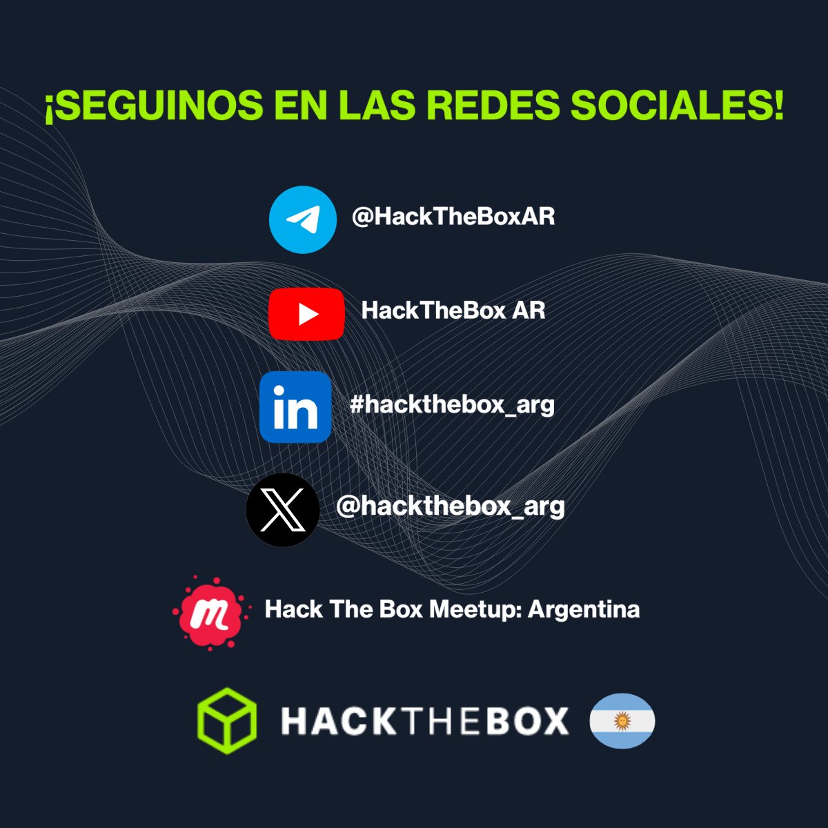 Buenas.... sólo pasamos a dejarles un recordatorio 😊 

Buen jueves!!! 💫 

@hackthebox_eu  #hackthebox_arg #HTB #HackTheBox #Meetup #YouTube #Telegram #CyberSecurity #Twitter #Ciberseguridad @YouTube #CyberSec #HappyHacking @hackthebox_arg