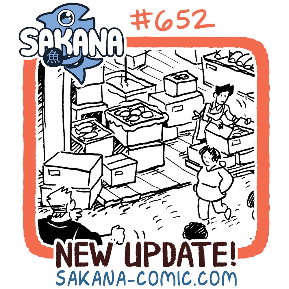 🐟✨SAKANA UPDATE✨🐟

The boys are back in town, and by town I mean working diligently (?) at their jobs. 

Read SAKANA page 652 here!
sakana-comic.com/comic/652
#sakana #sakanacomic #hiveworks #webcomic