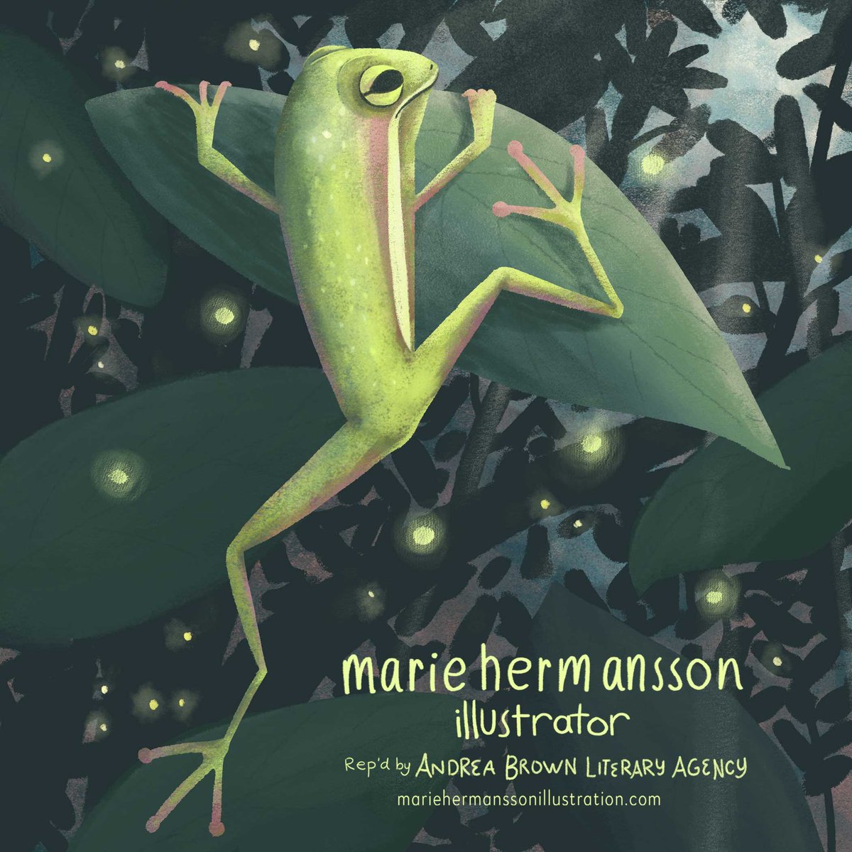 Hi #KidLitArtPostcard & #KidLit community! I'm an illustrator of picture books. The goal with every illustration I create is to engage children's imagination and sense of wonder 🩵 Nonfiction or fiction stories. 🐸 MarieHermanssonIllustration.com Rep'd by: @CarynWiseman @AndreaBrownLit