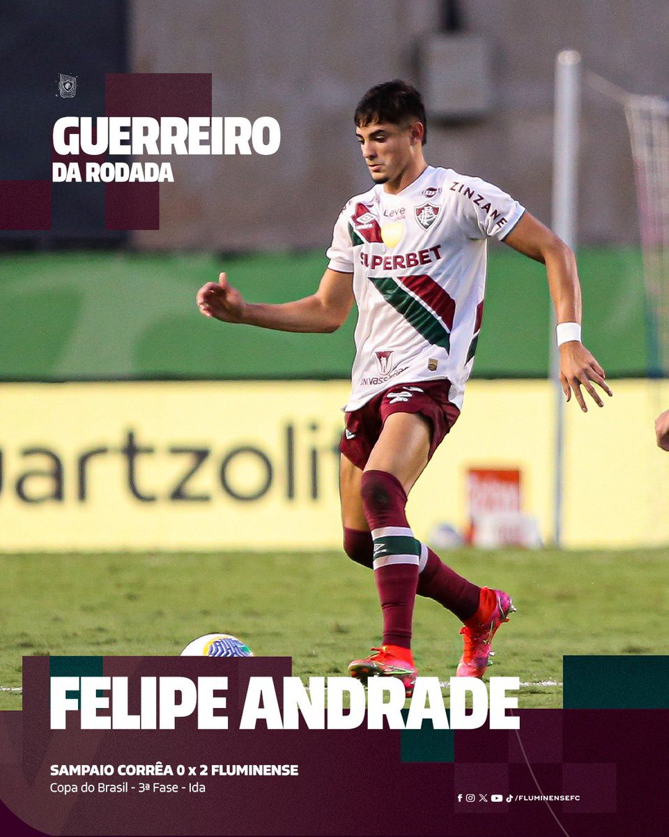 Felipe Andrade é o #GuerreiroDaRodada da vitória contra o Sampaio Corrêa! Parabéns, #MlkDeXerém!