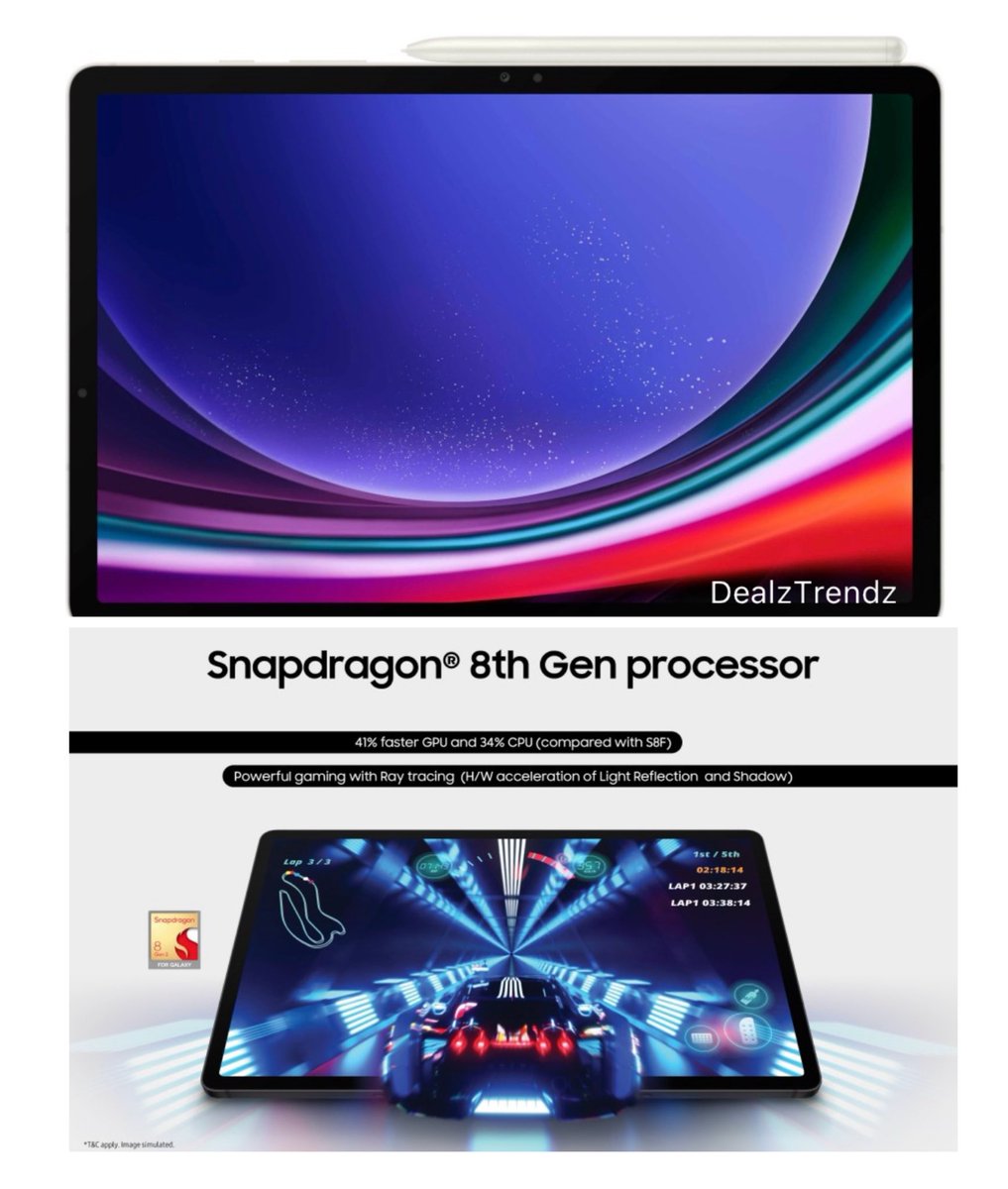 SAMSUNG Galaxy Tab S9 8 GB RAM 128 GB ROM  ₹35,748 में बेस्ट डील है,फ्लिपकार्ट पर. अगर किसी को टैब की तलाश है तो. नॉर्मली ये 70k के अराउंड मिलता है....

बस wifi ऑनली है, SIM वाला महंगा ही है😐

#BestDeal