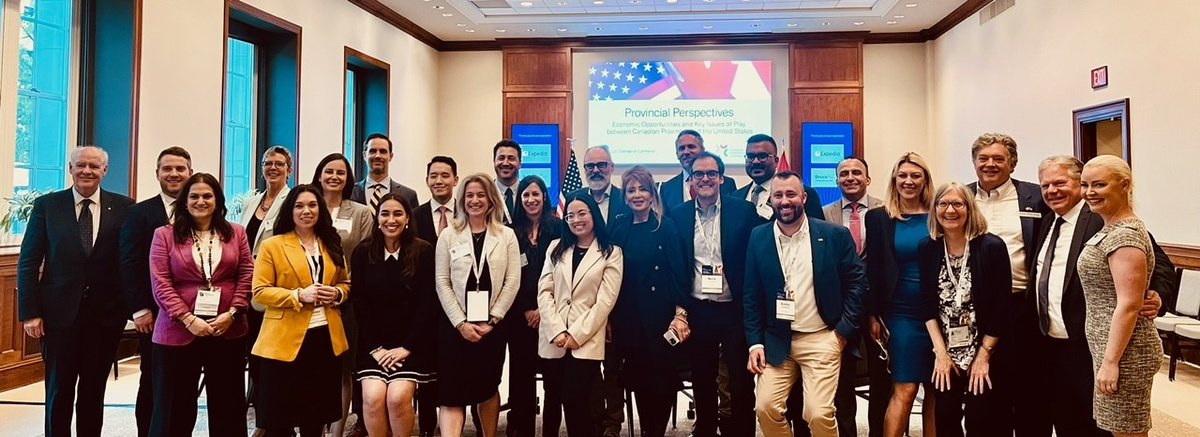 We're thrilled to be in Washington D.C. this week with our partners – @USChamber , @CSIS and @CanEmbUSA for our North American Economic Security Mission. This is our opportunity to work together on key issues, including climate, supply chains for critical minerals, EVs and more.