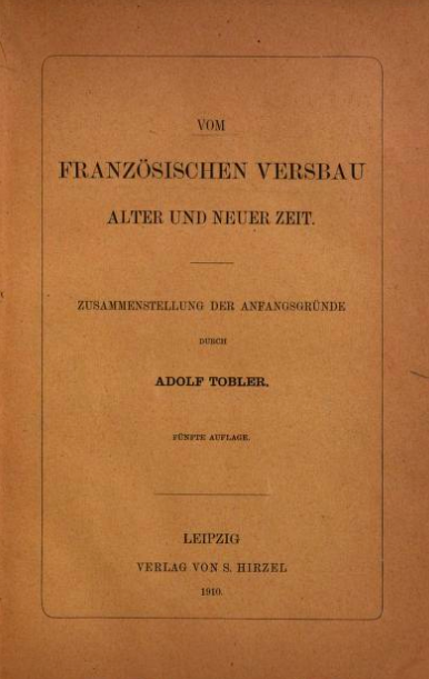 #OTD 189 years ago, Adolf Tobler (1835-1910) was born 🎉 Expert on French historical syntax, lexicographer, and a specialist in Old French and Occitan texts. The Tobler-Mussafia Law, describing object clitics in Old Romance languages, bears his name. #LinguisticBirthdays #Histlx