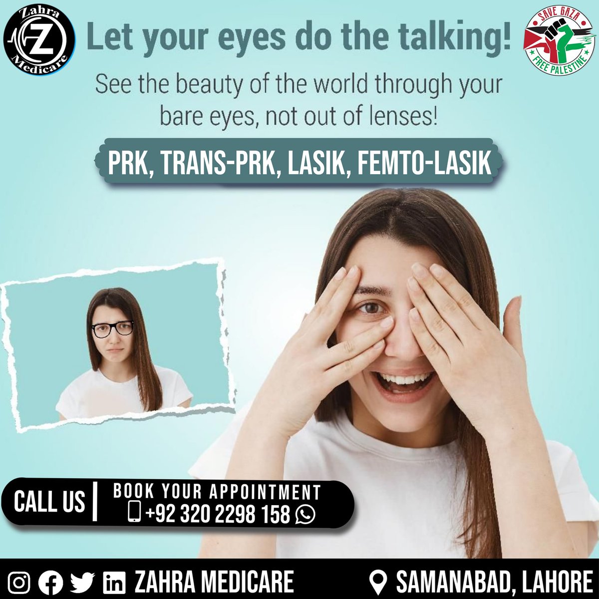 #ZahraMedicare #VisionCorrection #PRK #LASIK #FemtoLASIK #ContouraVision #ReLiXSmile #GlassesFree #BestEyeClinicInLahore #BestEyeSpecialist #BestEyeHospital #BestEyeDoctor #EyeHealth #LahoreEyeCare #VisionaryCare #HumanizeSEO #HealthyEyes #ClearVision 🌍👁️